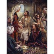At Jesus' Feet - Canvas Giclee or Art Print by Nathan Greene
