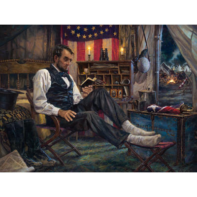In the Darkest Hour - Lincoln at Antietam - Canvas Christian Art Print -  - AG2037L