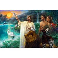 The First Sabbath in Eden - Studio Canvas Giclee or Art Print