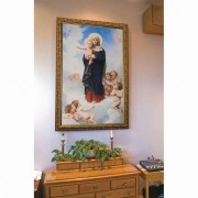 Notre Dame des Anges by William Bougereau: Ornate Gold Wall Art Canvas