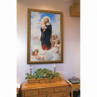 Notre Dame des Anges by William Bougereau: Ornate Gold Wall Art Canvas