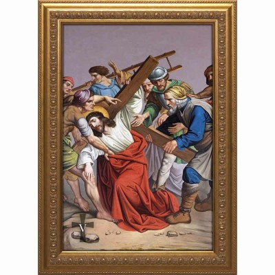 Stations of the Cross Framed Wall Art giclee canvas (Set of 14) - - NWC-320 8 Stations of the Cross Framed Wall Art giclee canvas (Set of 14) - - NWC-320 8