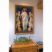 King of Divine Mercy Church-Sized Canvas Framed Wall Art