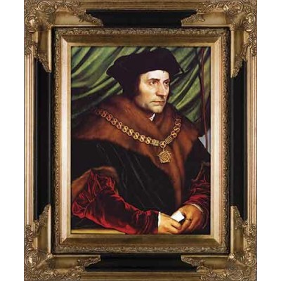 Saint Thomas More Canvas - Black and Gold Museum Framed Wall Art - - RMC-425-2 Saint Thomas More Canvas - Black and Gold Museum Framed Wall Art - - RMC-425-2