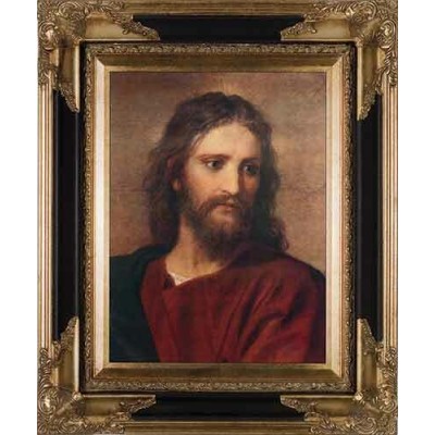 Christ at 33 by Hoffman Canvas - Black and Gold Museum Framed Wall Art - - RMC-4718-2 Christ at 33 by Hoffman Canvas - Black and Gold Museum Framed Wall Art - - RMC-4718-2