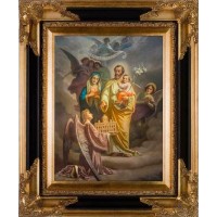 Joseph, Patron of the Church Canvas - Black / Gold Museum Framed Art Joseph, Patron of the Church Canvas - Black / Gold Museum Framed Art