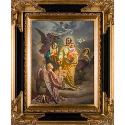Joseph, Patron of the Church Canvas - Black / Gold Museum Framed Art - - RMC-1444-2 Joseph, Patron of the Church Canvas - Black / Gold Museum Framed Art - - RMC-1444-2