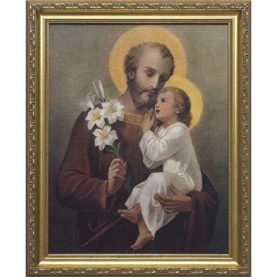 Church-Sized St. Joseph (Younger) Framed Canvas - - NWC-1418 Church-Sized St. Joseph (Younger) Framed Canvas - - NWC-1418
