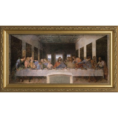 Last Supper by Da Vinci Church-Sized Framed Canvas Art - - NWC-132 Last Supper by Da Vinci Church-Sized Framed Canvas Art - - NWC-132