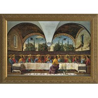 The Last Supper by Domenico Ghirlandaio Church-Sized Framed Canvas Art The Last Supper by Domenico Ghirlandaio Church-Sized Framed Canvas Art