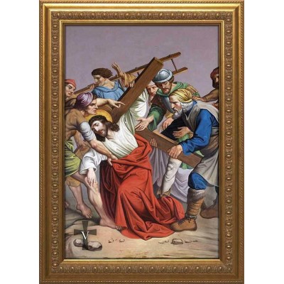Stations of the Cross framed giclee canvas (Set of 14) -  - NWC-320-8