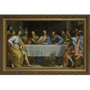 Last Supper by Champaigne Church-Sized Framed Canvas Art Last Supper by Champaigne Church-Sized Framed Canvas Art