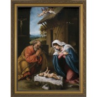 Nativity by Lorenzo Lotto Church-Sized Canvas Art