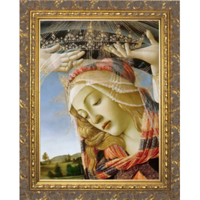 Madonna of the Magnificat (Detail) Canvas - Ornate Gold Framed Art - - NWC-D682-31 Madonna of the Magnificat (Detail) Canvas - Ornate Gold Framed Art - - NWC-D682-31