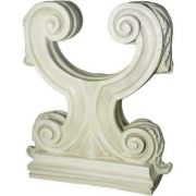 Acanthus Double Leaf Base 29in. Fiberglass In/Outdoor Statue