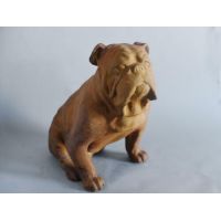 American Bulldog Fiber Stone Resin Indoor/Outdoor Statue/Sculpture