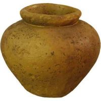 Ancient Jar 10 Inch Fiber Stone Resin Indoor/Outdoor Statue/Sculpture