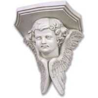 Angel Face Wing Colossal 16in. Fiberglass Indoor/Outdoor Statue