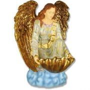 Angel Of The Waters w/Seashell Color 34in. Fiberglass Outdoor Statue