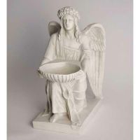 Angel w/Dish 19in. - Fiberglass - Indoor/Outdoor Garden Statue