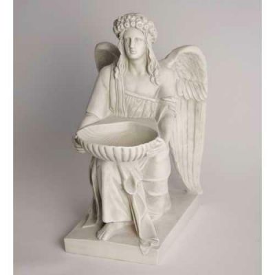 Angel w/Dish 19in. - Fiberglass - Indoor/Outdoor Garden Statue -  - F8434-19