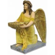 Angel w/Dish Fiberglass 19in. Indoor/Outdoor Statue/Sculpture
