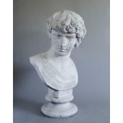 Antinous 26in. (From Stefano) - Fiber Stone Resin - Outdoor Statue