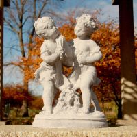 Antique Twins - Fiber Stone Resin - Indoor/Outdoor Statue/Sculpture