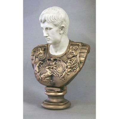 Augustus Caesar (2 Tone) Armor 24in. - Fiberglass - Ind/Outdoor Statue -  - T9617