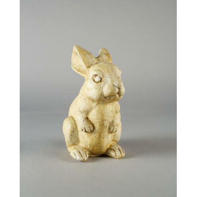Baby Girl Bunny 8in. High Fiber Stone Resin Indoor/Outdoor Statue -  - FS9840