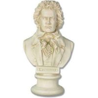 Beethoven Bust 17in. - Fiberglass - Indoor/Outdoor Garden Statue