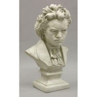 Beethoven Bust With Shirt 26in. - Fiberglass - Outdoor Statue