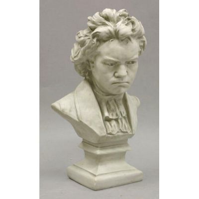 Beethoven Bust With Shirt 26in. - Fiberglass - Outdoor Statue -  - F6818