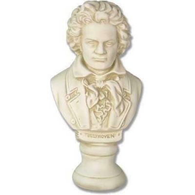 Beethoven Bust Small 12in. High - Fiberglass - Outdoor Statue -  - F126