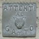 Beware Of Cat Plaque Fiber Stone Resin In/Outdoor Wall Mount Statue -  - FS59212