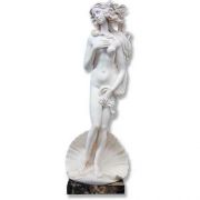 Birth Of Venus - Santini 17in. High, Carrara Marble Statue