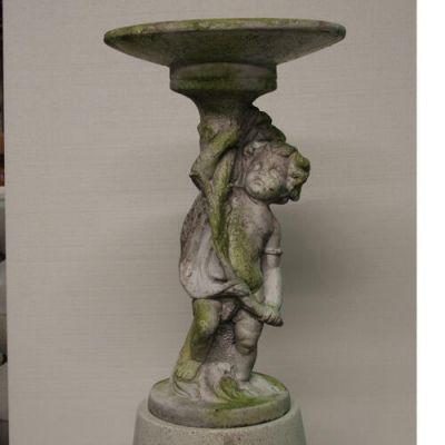 Boy Of Barga Birdbath - Fiber Stone Resin - Indoor/Outdoor Statue -  - FS8890