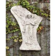Broken Wing Angel Plaque 25in. - Fiber Stone Resin - Outdoor