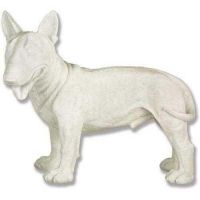 Bull Terrier 19in. White - Fiberglass - Indoor/Outdoor Statue