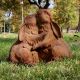 Bunnies At Play - Fiber Stone Resin - Indoor/Outdoor Statue/Sculpture -  - FS8675