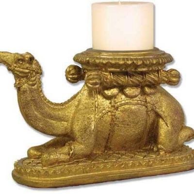 Camel Candleholder - Gold - Fiberglass - Indoor/Outdoor Statue -  - HF6859