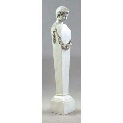 Cherub Termini 64in. - Fiberglass - Indoor/Outdoor Garden Statue -  - F69866