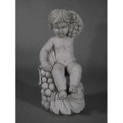 Child With Grapes 13in. (Onel) - Fiberglass - Outdoor Statue