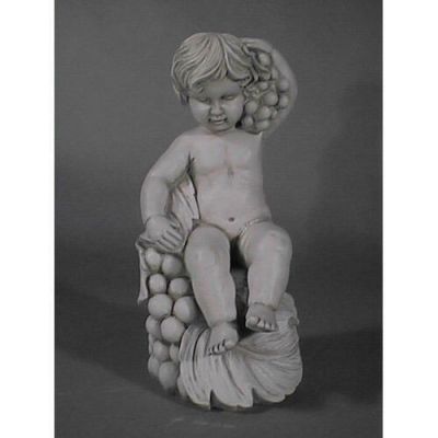 Child With Grapes 13in. (Onel) - Fiberglass - Outdoor Statue -  - F9310