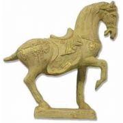 China Horse 16in. - Fiberglass Resin - Indoor/Outdoor Garden Statue