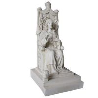 Christ The King Seated 22in. - Fiberglass - Outdoor Statue
