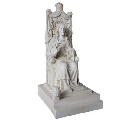 Christ The King Seated 22in. - Fiberglass - Outdoor Statue -  - F2274