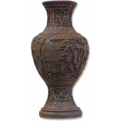 Cinnabar Vase 20 In. Fiberglass Indoor/Outdoor Statue/Sculpture -  - HF6890