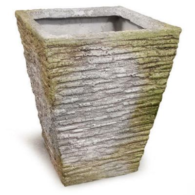 Coarse Pot Medium 17in. High B - Fiber Stone Resin - Outdoor Statue -  - FS61024B