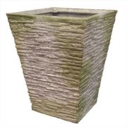 Coarse Pot Small 15in. High C - Fiber Stone Resin - Outdoor Statue